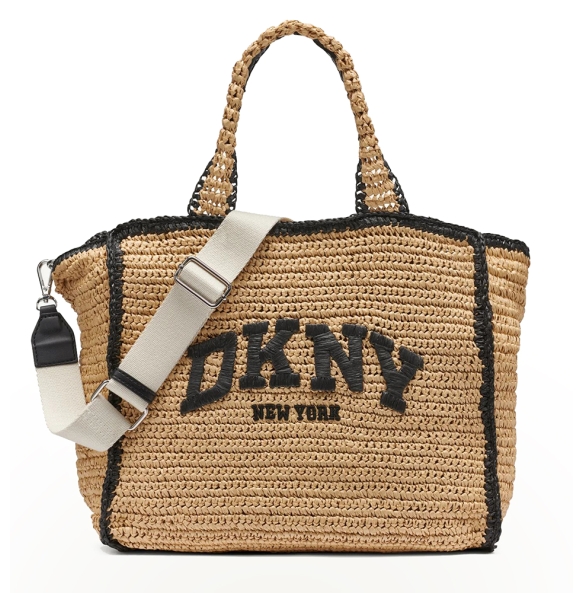 Τσάντα DKNY Hadlee Medium Woven Tote Bag R61AYR57 Ψάθα