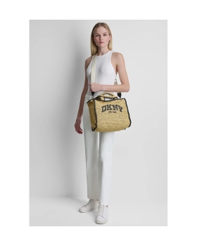 Τσάντα DKNY Hadlee Medium Woven Tote Bag R61AYR57 Ψάθα