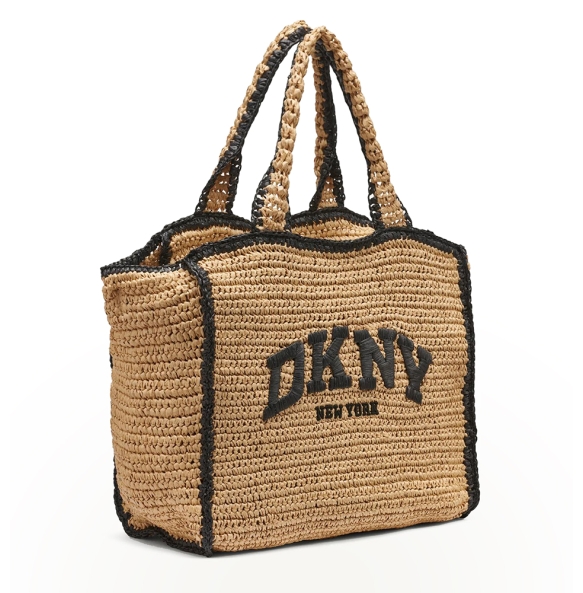 Τσάντα DKNY Hadlee Medium Woven Tote Bag R61AYR57 Ψάθα