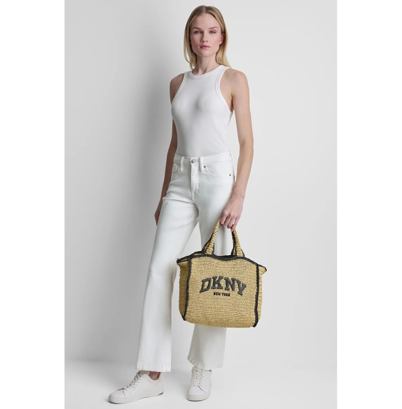 Τσάντα DKNY Hadlee Medium Woven Tote Bag R61AYR57 Ψάθα