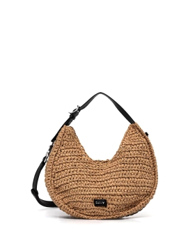 Τσάντα DKNY Camila Hobos Handbag R61EDM32 Ψάθα