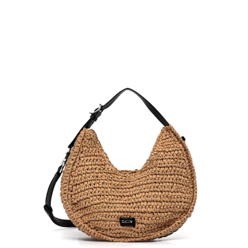 Τσάντα DKNY Camila Hobos Handbag R61EDM32 Ψάθα