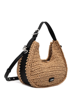 Τσάντα DKNY Camila Hobos Handbag R61EDM32 Ψάθα
