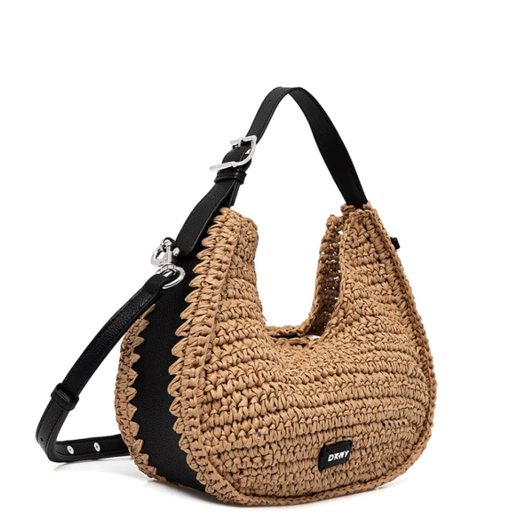 Τσάντα DKNY Camila Hobos Handbag R61EDM32 Ψάθα
