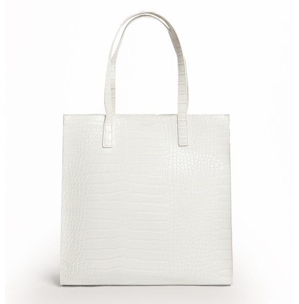 Τσάντα TED BAKER Wenella Croc Large Icon Bag 282817 Λευκό