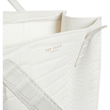 Τσάντα TED BAKER Wenella Croc Large Icon Bag 282817 Λευκό
