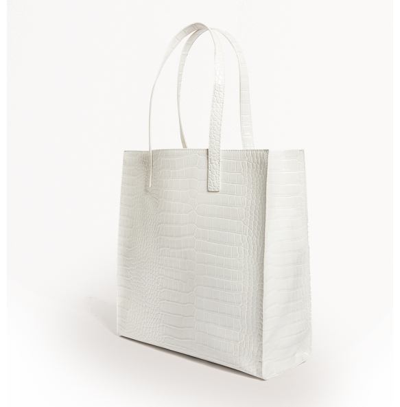 Τσάντα TED BAKER Wenella Croc Large Icon Bag 282817 Λευκό