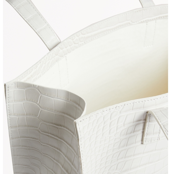 Τσάντα TED BAKER Wenella Croc Large Icon Bag 282817 Λευκό