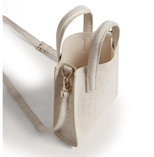 Τσάντα TED BAKER Wenissa Croc Mini Icon Bag 282820 Ιβουάρ