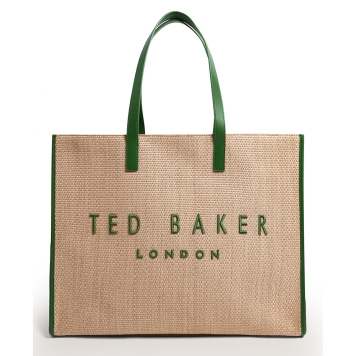 Τσάντα TED BAKER Pallmer Faux Raffia 284036 Ψάθα Πράσινο