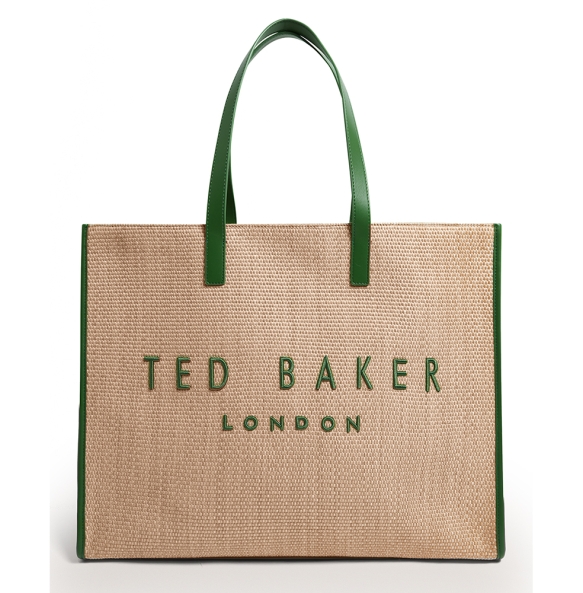 Τσάντα TED BAKER Pallmer Faux Raffia 284036 Ψάθα Πράσινο