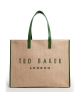 Τσάντα TED BAKER Pallmer Faux Raffia 284036 Ψάθα Πράσινο