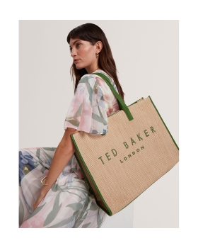 Τσάντα TED BAKER Pallmer Faux Raffia 284036 Ψάθα Πράσινο