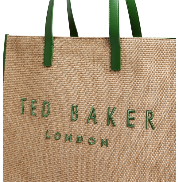 Τσάντα TED BAKER Pallmer Faux Raffia 284036 Ψάθα Πράσινο