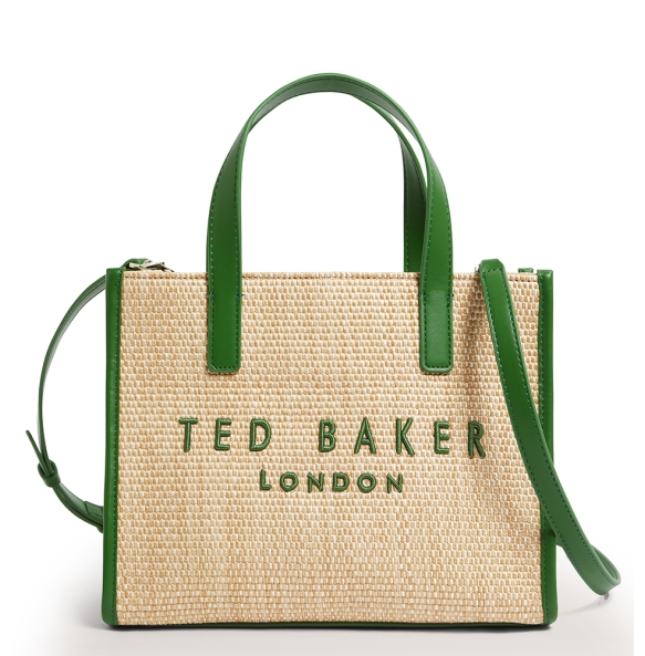 Τσάντα TED BAKER Paolina Rafia Icon Bag 284037 Πράσινο
