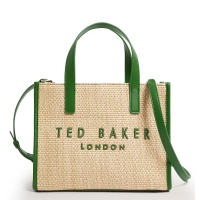 Τσάντα TED BAKER Paolina Rafia Icon Bag 284037 Πράσινο