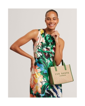 Τσάντα TED BAKER Paolina Rafia Icon Bag 284037 Πράσινο