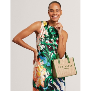 Τσάντα TED BAKER Paolina Rafia Icon Bag 284037 Πράσινο