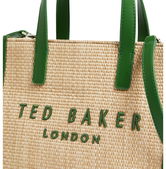 Τσάντα TED BAKER Paolina Rafia Icon Bag 284037 Πράσινο