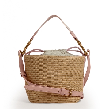 Τσάντα TED BAKER Raffyna Raffia Bucket Bag 284053 Ροζ