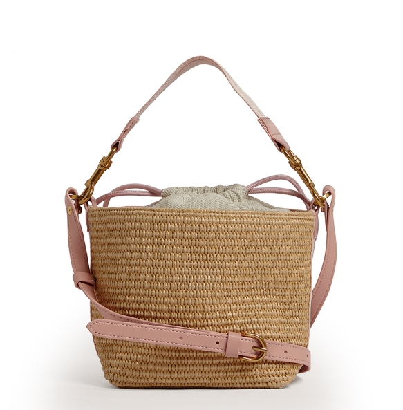 Τσάντα TED BAKER Raffyna Raffia Bucket Bag 284053 Ροζ