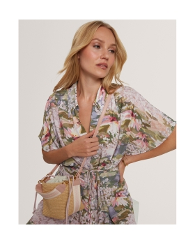 Τσάντα TED BAKER Raffyna Raffia Bucket Bag 284053 Ροζ