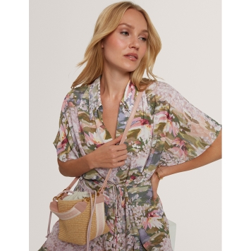 Τσάντα TED BAKER Raffyna Raffia Bucket Bag 284053 Ροζ