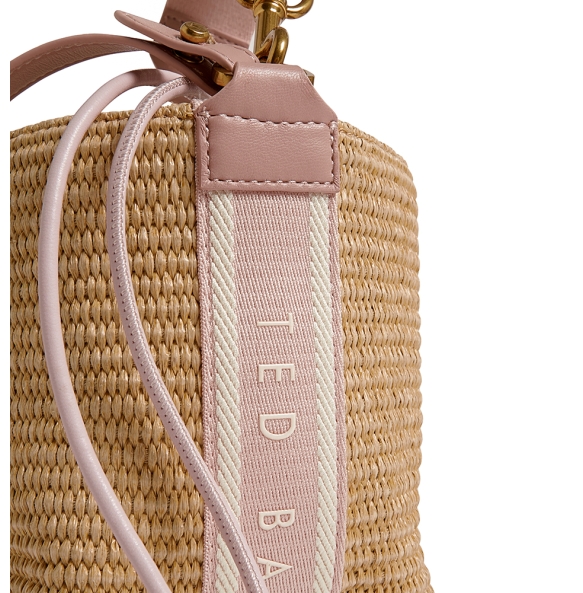 Τσάντα TED BAKER Raffyna Raffia Bucket Bag 284053 Ροζ