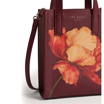 Τσάντα TED BAKER Shilee Printed Flower Mini Icon Bag 284078 Μπορντό