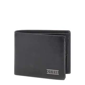 Πορτοφόλι GUESS New Boston Bifold  Double SMNEBRLEA24 Μαύρο