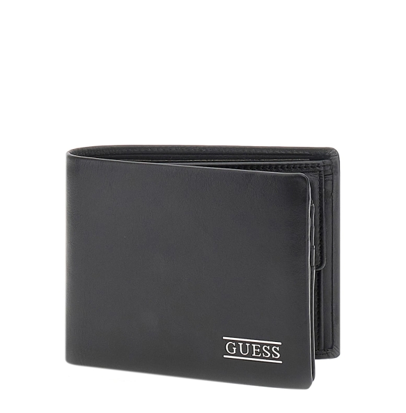 Πορτοφόλι GUESS New Boston Bifold  Double SMNEBRLEA24 Μαύρο