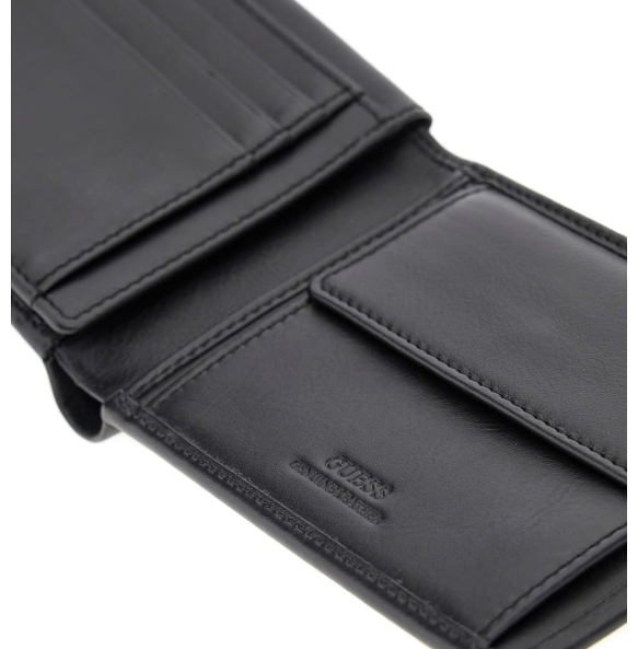 Πορτοφόλι GUESS New Boston Bifold  Double SMNEBRLEA24 Μαύρο