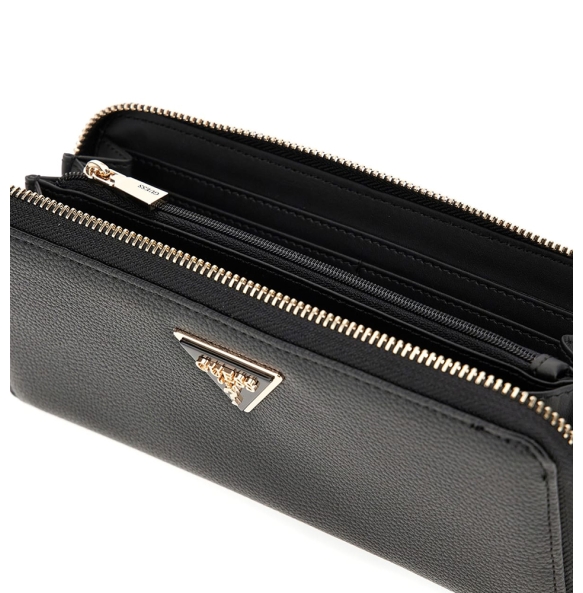 Πορτοφόλι GUESS Laurel Large Zip Around SWBG7459146 Μαύρο Πορτοφόλι GUESS Laurel Large Zip Around SWBG7459146 Μαύρο