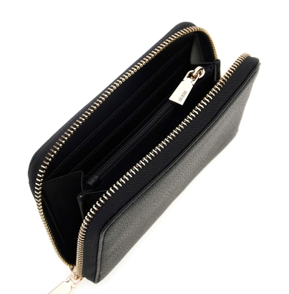 Πορτοφόλι GUESS Calebra Medium Zip Around SWBG9536140 Μαύρο Πορτοφόλι GUESS Calebra Medium Zip Around SWBG9536140 Μαύρο