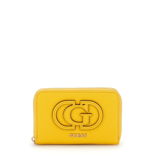 Πορτοφόλι GUESS Calebra Medium Zip Around SWBG9536140 Κίτρινο