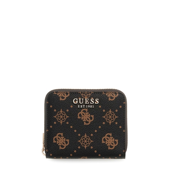 Πορτοφόλι GUESS Carrie Logo Small Zip Around SWGP9898137 Μαύρο Πορτοφόλι GUESS Carrie Logo Small Zip Around SWGP9898137 Μαύρο