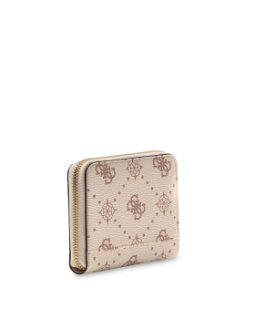 Πορτοφόλι GUESS Carrie Logo Small Zip Around SWGP9898137 Μπεζ