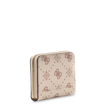 Πορτοφόλι GUESS Carrie Logo Small Zip Around SWGP9898137 Μπεζ