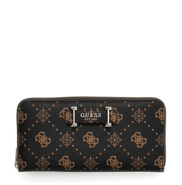 Πορτοφόλι GUESS Carrie Slg Large Zip Around SWGP9898146 Μαύρο Πορτοφόλι GUESS Carrie Slg Large Zip Around SWGP9898146 Μαύρο