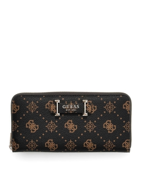 Πορτοφόλι GUESS Carrie Slg Large Zip Around SWGP9898146 Μαύρο