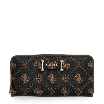 Πορτοφόλι GUESS Carrie Slg Large Zip Around SWGP9898146 Μαύρο
