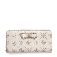 Πορτοφόλι GUESS Carrie Slg Large Zip Around SWGP9898146 Μπεζ