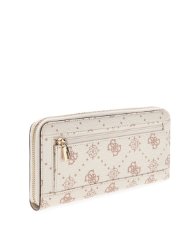 Πορτοφόλι GUESS Carrie Slg Large Zip Around SWGP9898146 Μπεζ