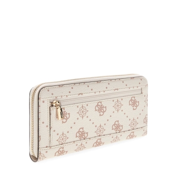 Πορτοφόλι GUESS Carrie Slg Large Zip Around SWGP9898146 Μπεζ