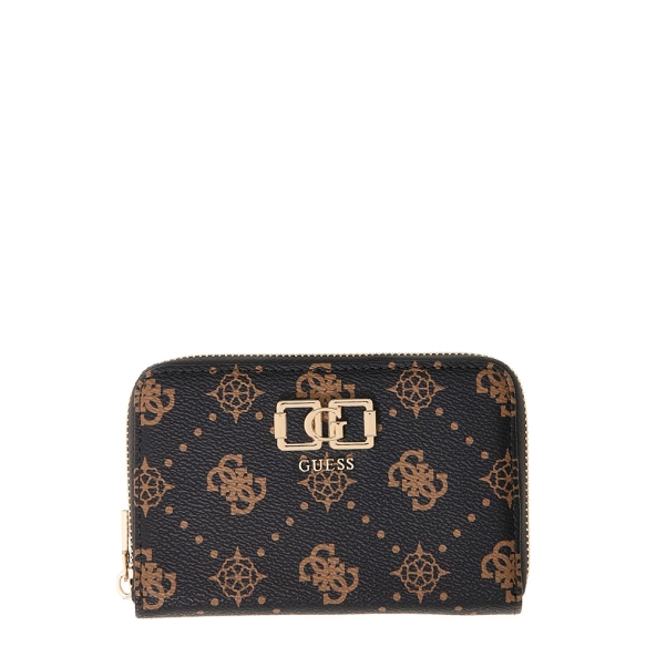 Πορτοφόλι GUESS Emelie Medium Zip Around SWGP9928140 Καφέ