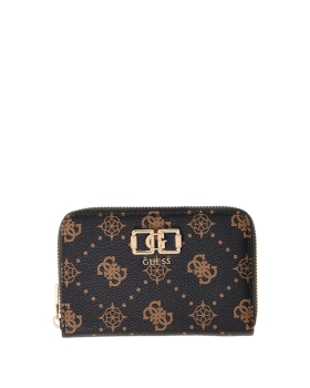 Πορτοφόλι GUESS Emelie Medium Zip Around SWGP9928140 Καφέ