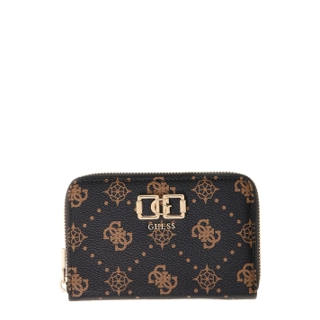 Πορτοφόλι GUESS Emelie Medium Zip Around SWGP9928140 Καφέ