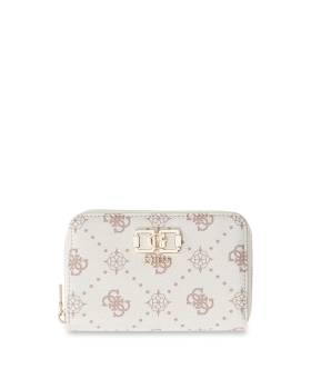 Πορτοφόλι GUESS Emelie Medium Zip Around SWGP9928140 Λευκό
