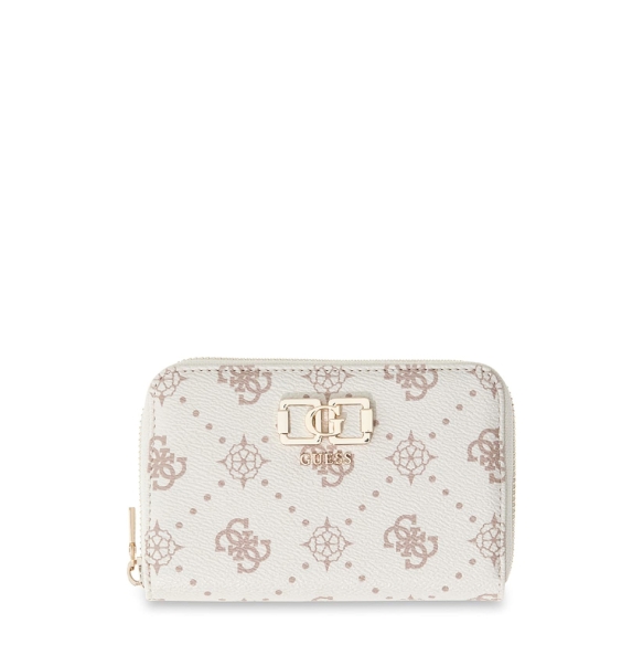 Πορτοφόλι GUESS Emelie Medium Zip Around SWGP9928140 Λευκό