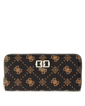 Πορτοφόλι GUESS Emelie Large Zip Around SWGP9928146 Καφέ